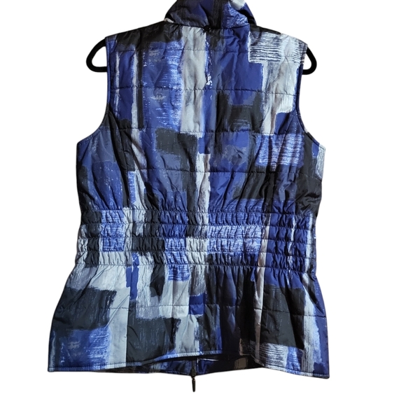 Spanner Size Large Purple and blue puffer vest with cinched waist Mood Swings - Picture 2 of 6